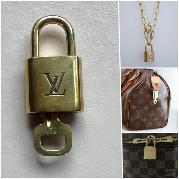 Louis Vuitton Gold Padlock & Key Pendant Charm #321 - Picture 1 of 9